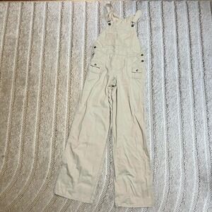 VTG Y2K Zana Di cream cargo overalls Size M punk Streetwear grunge party summer